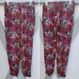 Beach Riot Colorful Floral Jogger Pants Boho Loungewear with Pockets S
